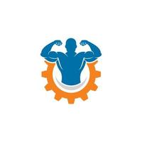 Fitness-Ausrüstungslogo, Fitnessstudio-Logo vektor