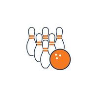 bowling logotyp, sport logotyp vektor