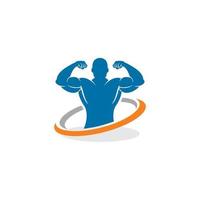 Logo des Fitnessclubs, Logo des Fitnessstudios vektor