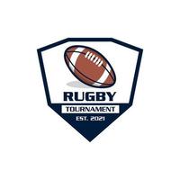 Rugby-Logo, Sport-Logo-Vektor vektor