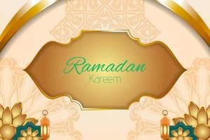 ramadan kareem islamisk bakgrund med element vektor