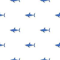seamless mönster haj på isolerade vit bakgrund. textur av marin fisk för alla ändamål. vektor