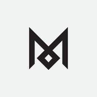 första bokstaven m monogram logotyp. vektor