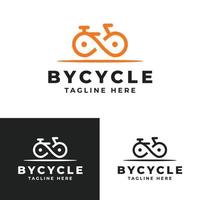 minimalistisk cykellogotyp vektor