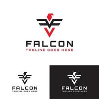 minimalistisches Falkenlogo vektor