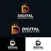 logotyp för digital marknadsföring vektor