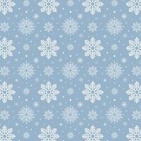 Blå snöflingor mönster. Vita snöflingor mönster på blå bakgrund vektor