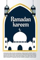 Vorlage Hintergrund Poster Ramadan. vektordesign muslimische feier vektor
