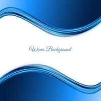 Blau bewegt Hintergrund wellenartig. Abstrakter blauer Wellenhintergrund Blaue Wellengeschäftsschablone vektor