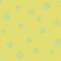 nahtlose Muster Wermut auf gelbem Hintergrund. schöne Pflanzenverzierung. Zufällige Texturvorlage für Stoff. vektor