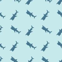basking shark seamless mönster i skandinavisk stil. marina djur bakgrund. vektor illustration för barn rolig textil.