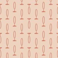 dekorativa trick sömlösa doodle mönster i rosa färger med små cirkus ring silhuetter. enkel design. vektor