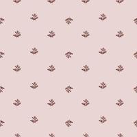 nahtlose Muster Wermut auf rosa Hintergrund. schöne Pflanzenverzierung. geometrische texturvorlage für stoff. vektor