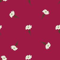 nahtloses muster mit handzeichnung wilder blumen auf rosa hintergrund. Vektor florale Vorlage im Doodle-Stil. sanfte sommerliche botanische textur.