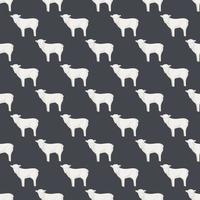 Nahtloses Muster von Schafen. Haustiere auf buntem Hintergrund. vektorillustration für textilien. vektor