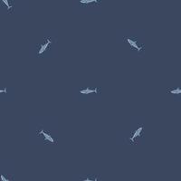 Weißer Hai nahtloses Muster im skandinavischen Stil. Meerestiere Hintergrund. vektorillustration für kinder lustiges textil. vektor