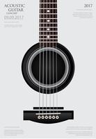 Gitarrkonsert Poster Bakgrundsmall Vektorillustration vektor