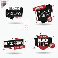 Black Friday Sale Banner rot und schwarz tolles Design vektor