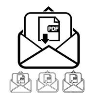 email och mail icon vector