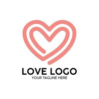 älskar logotyp rosa modern konceptdesign vektor