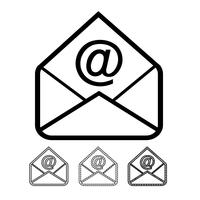 E-Mail und Mail-Symbol Vektor