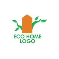 Eco Home Logo modernes Konzeptdesign vektor