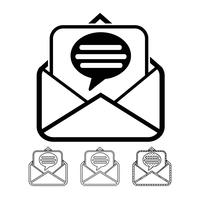 E-Mail und Mail-Symbol Vektor