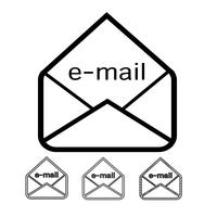 email och mail icon vector