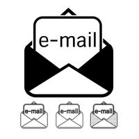 email och mail icon vector