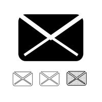 email och mail icon vector