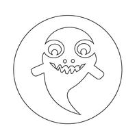 Gespenst Halloween-Symbol vektor