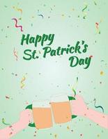 st. Patrick's Day Celebration, Hände halten einen Krug Bier vektor