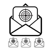 E-Mail und Mail-Symbol Vektor