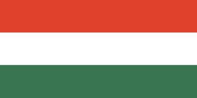 ungarische flagge. offizielle Farben und Proportionen. nationale ungarische flagge. vektor
