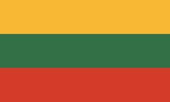 litauiska flaggan. officiella färger och proportioner. Litauens nationella flagga. vektor