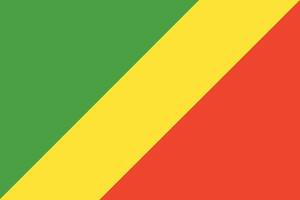 republiken Kongos flagga. officiella färger och proportioner. republiken Kongos nationella flagga. vektor