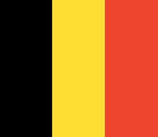 Belgiens flagga. officiella färger och proportioner. Belgiens nationella flagga. vektor