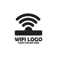 wifi ikon design modern svart och vitt vektor