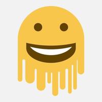 schmelzende Emoji-Vektorillustration lokalisiert auf weißem Hintergrund vektor