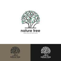 Baum-Vektor-Symbol. Naturbaum-Vektorillustration des Logodesigns. vektor