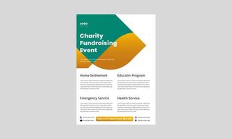 Wohltätigkeitsspende hilft der armen Flyer-Designvorlage. Flyer-Design für Spenden für wohltätige Zwecke. Helfen Sie Ihrer Wohltätigkeitsorganisation dabei, Flyer, Poster und Broschüren zu entwerfen. vektor