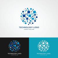 tecnology logotyp mall vektor
