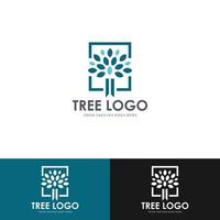 Baum-Vektor-Symbol. Naturbaum-Vektorillustration des Logodesigns. vektor