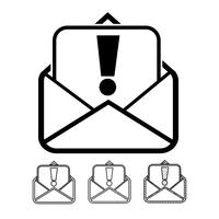 email och mail icon vector