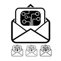 E-Mail und Mail-Symbol Vektor