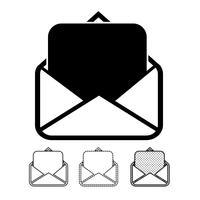 E-Mail und Mail-Symbol Vektor