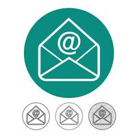 email och mail icon vector