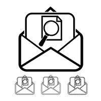 email och mail icon vector