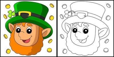 saint patricks day leprechaun målarbok vektor