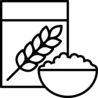 Müsli Lebensmittel Umriss Symbol Lebensmittelvektor vektor